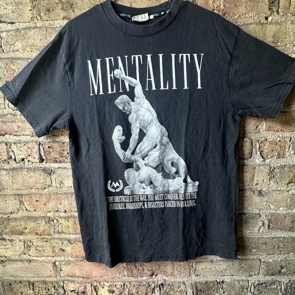 Vici Black Short Sleeve Tee Mentality Design - Picture 1 of 7